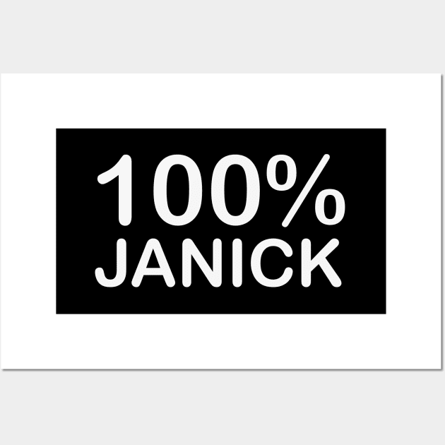 Janick Name, couples gifts for boyfriend and girlfriend matching. Wall Art by BlackCricketdesign